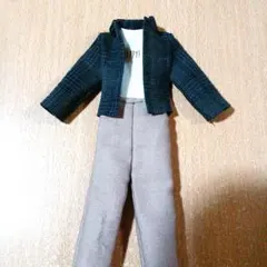 ハルトくんハンドメイド服　チェックシャツコーデセットB