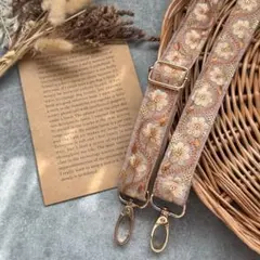 256.インド刺繍ショルダーストラップ　スマホショルダー