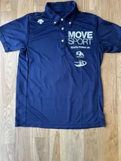 デサント　MOVE SPORT ネイビー ポロシャツ　Lのサムネイル