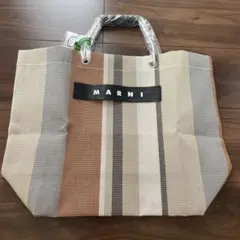 MARNI MARKET トートバッグ ベージュ系ストライプのサムネイル
