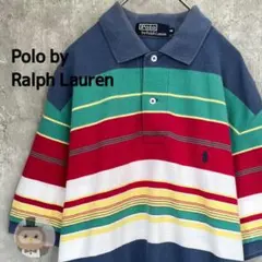 【人気カラー】ポロ ラルフローレン 半袖 ポロシャツ ボーダー 古着