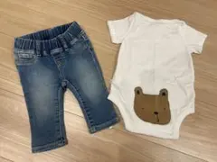 baby GAP クマ顔ロンパースとボトムスセット 3-6ヶ月