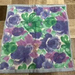 GIVENCHY 花柄 タオルハンカチ　未使用品　綿100%