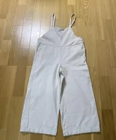 クリーム色 サロペット 調整可能ストラップ