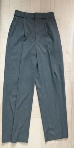 ユニクロ タックワイドパンツ レディース Sサイズ グレー