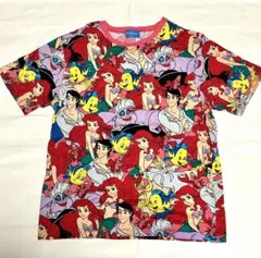 東京ディズニーリゾート リトルマーメイド アリエル 総柄 Tシャツ　L