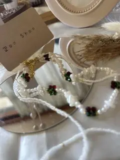 )BLACKCHERRY(ハンドメイドネックレスアイドルポイント消費チェリー