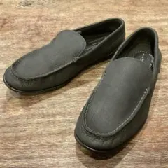 極美品！ロックポート 本革 デッキシューズ スリッポン 黒 25.5cm