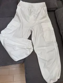 GU スーパーワイドカーゴパンツ 321-349056 オフホワイトSサイズ