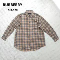 バーバリー　BURBERRY　ノヴァチェック　長袖シャツ　ベージュ　Mサイズ