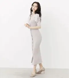 新品未使用☆rienda☆2wayショルダーギャザータイトKnit OP S