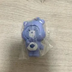 ケアベア　キーホルダー　ケアベアフォトフレームマスコット 青　ガチャガチャ