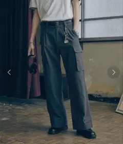 完売品 Bleme ブレム M-47 ミリタリー ワイドストレート カーゴパンツ