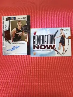 2枚セット 直筆サイン入り カスパラス・ヤクチョニス Topps