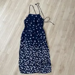 FOREVER 21 花柄 キャミワンピース ネイビー S