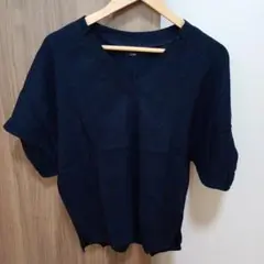 URBAN RESEARCH ROSSO 半袖 Vネックリネンプルオーバー