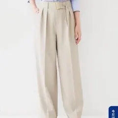 UNTITLED ベルト付き2タックパンツ　サイズ2 新品未使用