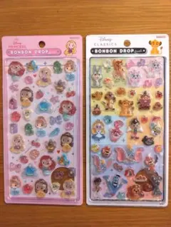 【正規品】 ボンボンドロップシール ディズニー２枚セットプリンセス クラシック