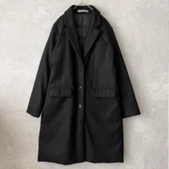 美品✨Theory luxe メルトンウール　ダウン　チェスターコート　40 黒