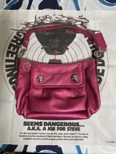 【値下げ可】coach バッグ　レザー　ピンク