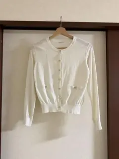 natural couture アイボリー　ボタン付きカーディガン