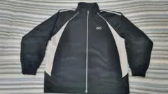ASICS ジップアップジャケット ブラック/ホワイト