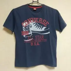 CONVERSE スニーカーグラフィック Tシャツ M ネイビー