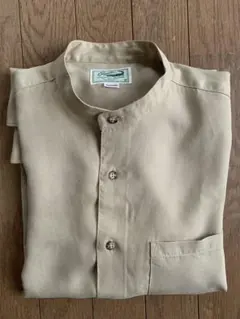 クロコダイルのノーカラーシャツ　サイズM