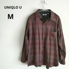 ユニクロ ユー UNIQLO U ヘビーフランネルオーバーサイズシャツ パープル