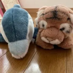 イルカとトラのぬいぐるみ 2点セット