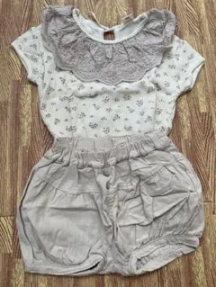 tete a tete 花柄ニットトップス パンツ セット 80cm