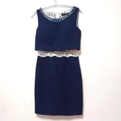 jean maclean　ビジューレースタイトミニドレス