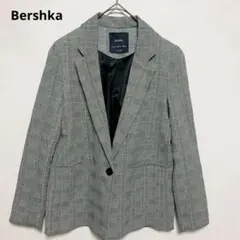 【Bershka】ベルシュカ　テーラードジャケット　千鳥格子　XS