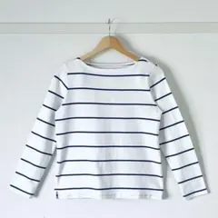 ゆ*)様 【良品】無印良品 オーガニック綿 ボーダー長袖Tシャツ レディース 白