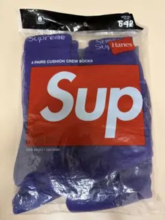 【新品】supreme hanes crew socks purple