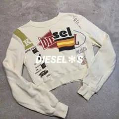 Diesel＊クロップドスウェット＊トレーナー＊ホワイト＊S