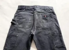 00s ディッキーズ ペインターパンツ ワーク ブラック ダメージ ダック