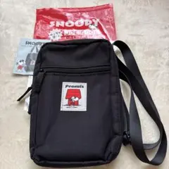 Peanuts スヌーピー ショルダーバッグ ブラック