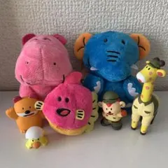 たべっこどうぶつ、水族館　ぬいぐるみマスコットセット