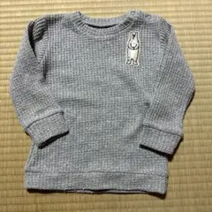O&G グレー 刺繍クマ トップス 95