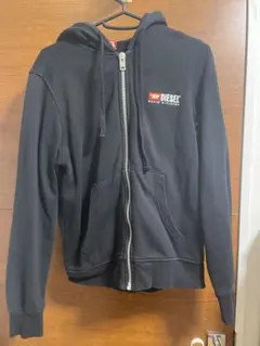 DIESEL ディーゼル ジップアップ パーカー メンズ フーディ ブラック