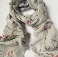 花柄プリント　スカーフ　未使用