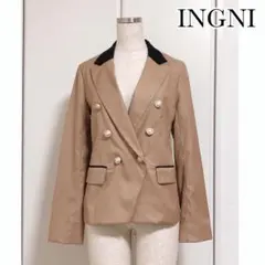 イング 金ボタン 配色 テーラード ジャケット