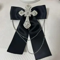 リボン ヘアアクセ ヘアメ用 十字架 地雷系 ヘアアクセ