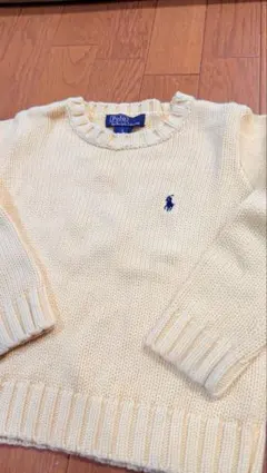 ポロラルフローレン☆刺繍入り 黄色ニットセーター100