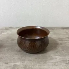 銅製打出　時代建水　槌目　茶道具　抹茶器　茶懐石　茶事　手造り