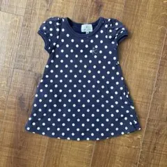KUMIKYOK ネイビー 水玉模様 ワンピース SS