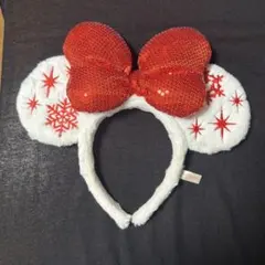 東京ディズニーリゾート ミニー カチューシャ クリスマス2015 雪柄