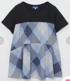 ブルーレーベルクレストブリッジ　クレストブリッジチェックティアードコンビTシャツのサムネイル
