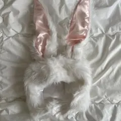 うさぎ被り物白 ハロウィン